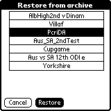 Restore from arcvive
