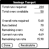 Setting/viewing targets